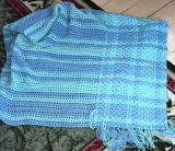 Blue Green Weave Blanket