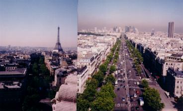 The Eiffel Tower and La Dfense